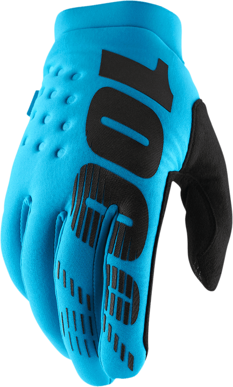 100% Brisker Gloves - Turquoise - Large 10003-00037 - Electrek Moto