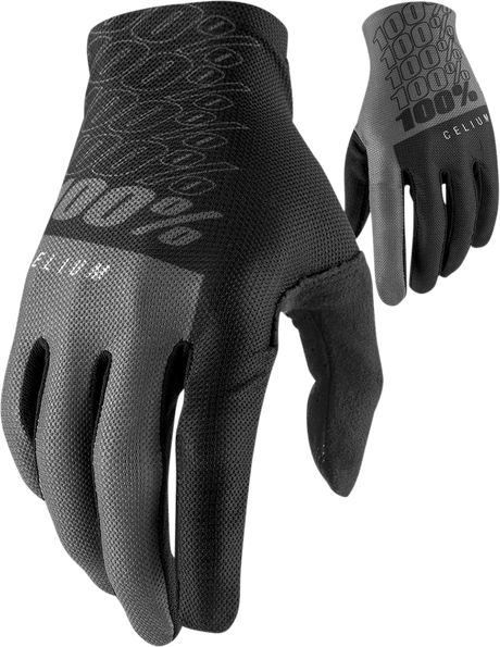 100% Celium Gloves - Black/Gray - Medium 10007-00001 - Electrek Moto