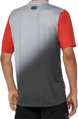 100% Celium Jersey - Short-Sleeve - Gray/Racer Red - Medium 40011-00011 - Electrek Moto