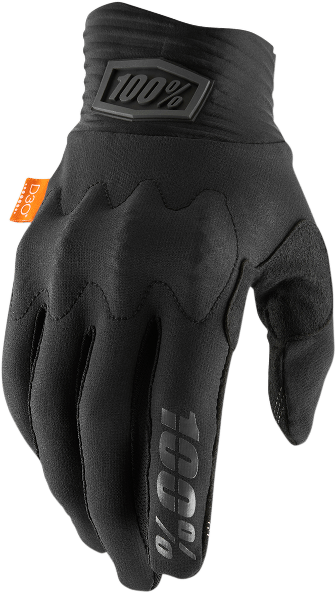 100% Cognito Gloves - Black Charcoal - Small 10014-00005 - Electrek Moto