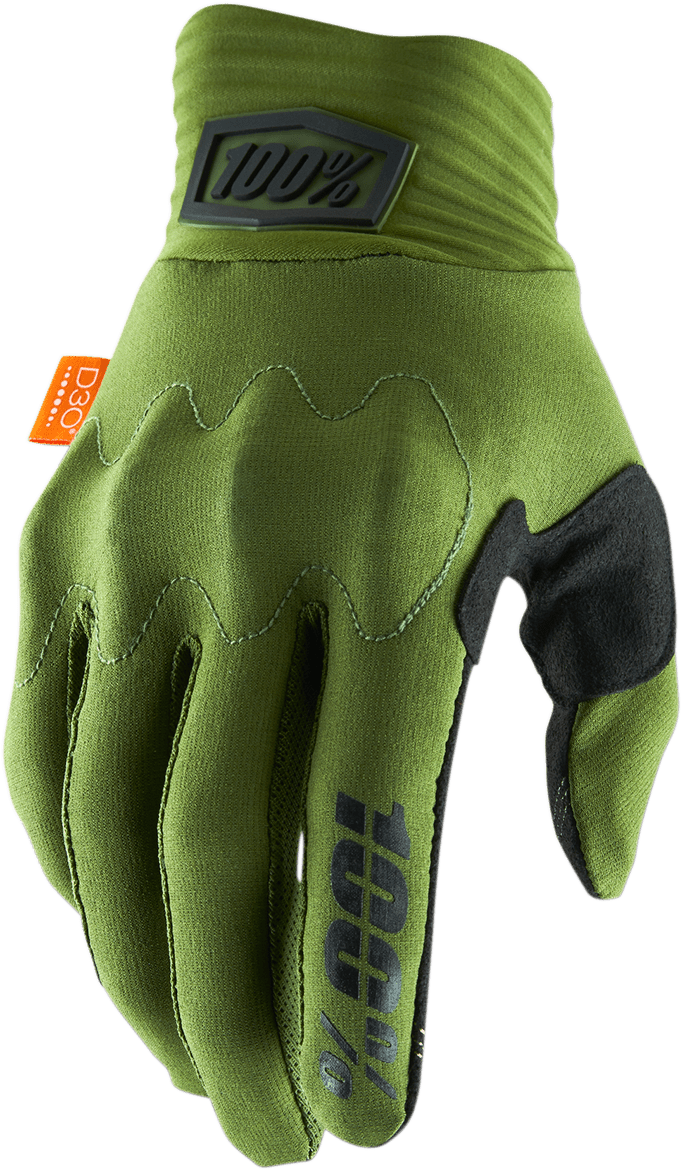 100% Cognito Gloves - Green/Black - Large 10014-00002 - Electrek Moto