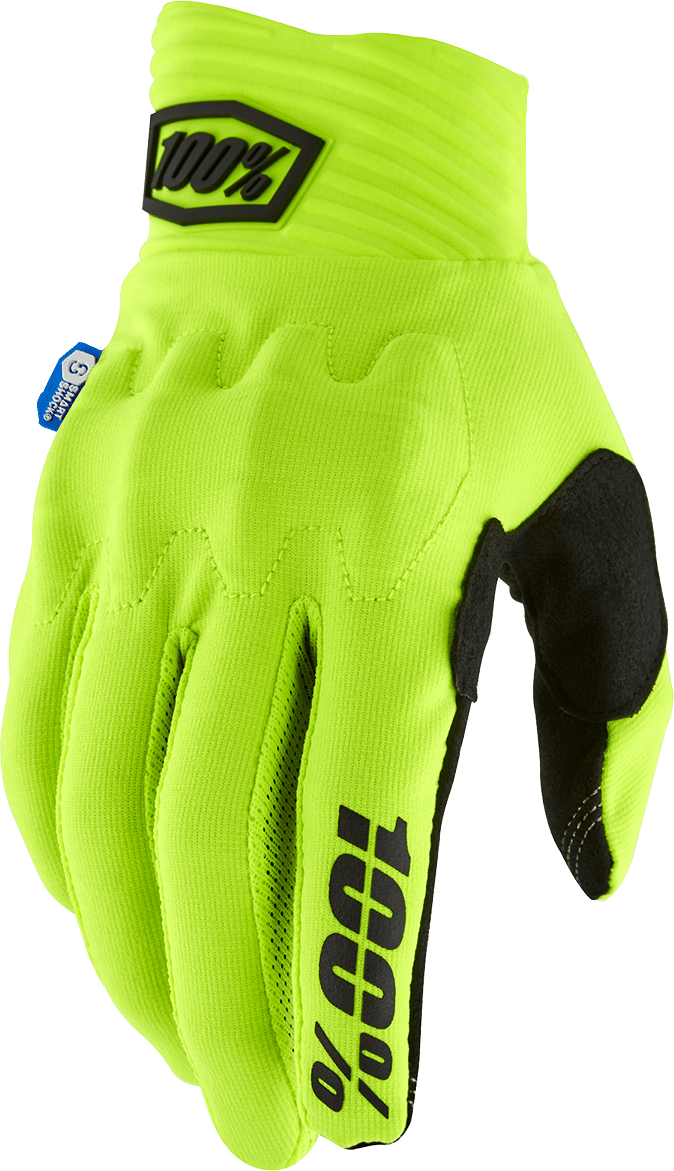 100% Cognito Smart Shock Gloves - Fluorescent Yellow - 2XL 10014-00044 - Electrek Moto