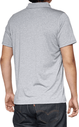100% Corpo Polo Shirt - Heather Gray/White - 2XL 35019-252-14 - Electrek Moto