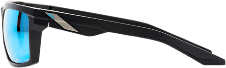 100% Daze Sunglasses - Matte Black - Blue Mirror 61030-019-75 - Electrek Moto