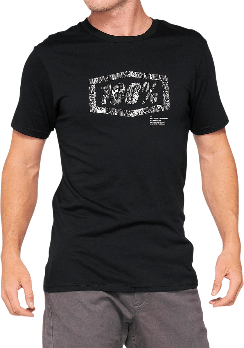 100% Essential T-Shirt - Black/Snake - 2XL 32016-462-14 - Electrek Moto