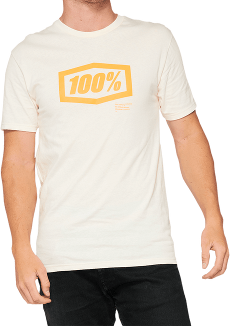 100% Essential T-Shirt - Chalk/Orange - Large 32016-461-12 - Electrek Moto