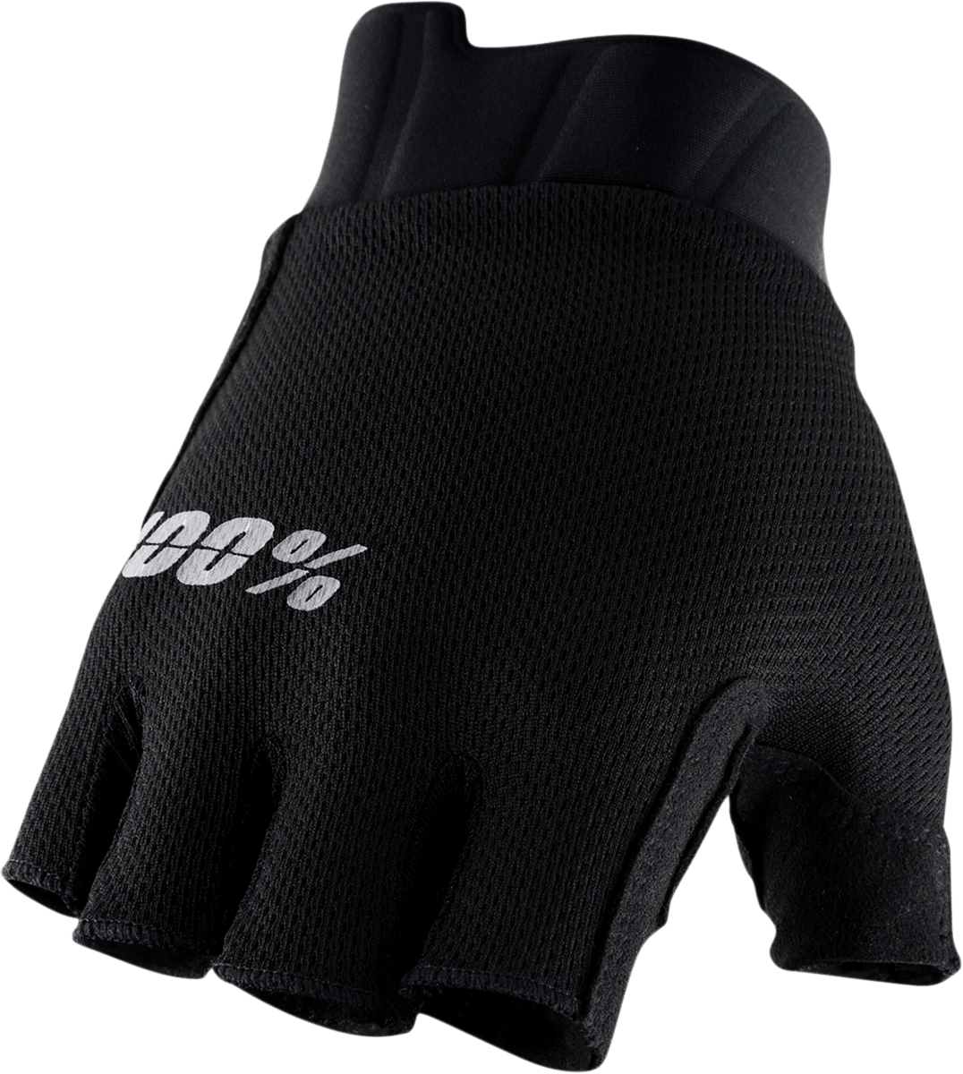 100% Exceeda Short Finger Gloves - Black - Medium 10024-00001 - Electrek Moto