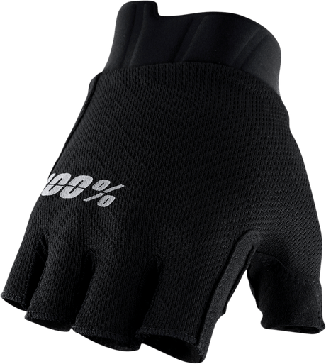 100% Exceeda Short Finger Gloves - Black - XL 10024-00003 - Electrek Moto