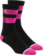 100% Flow Socks - Black/Fluorescent Pink - Large/XL 24005-491-18 - Electrek Moto