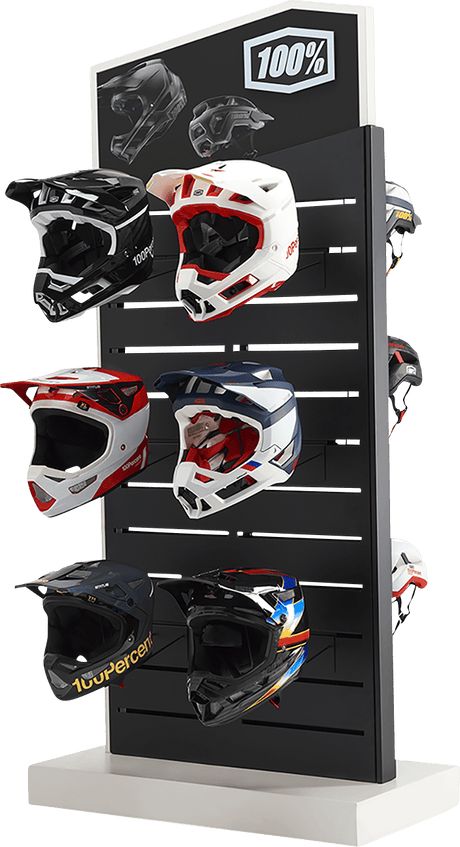 100% Full Face Helmet Display - 6 Pack 72002-002-01 - Electrek Moto