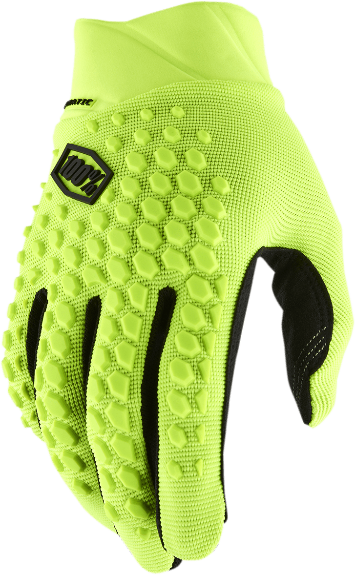 100% Geomatic Gloves - Fluorescent Yellow - Large 10026-00007 - Electrek Moto