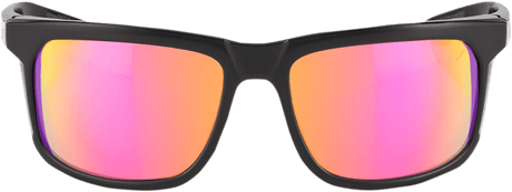 100% Hakan Sunglasses - Black - Purple Mirror 61036-001-72 - Electrek Moto