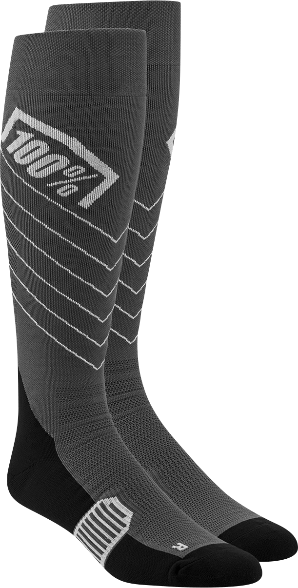 100% Hi-Side Performance Socks - Gray - Large/XL 20054-00002 - Electrek Moto