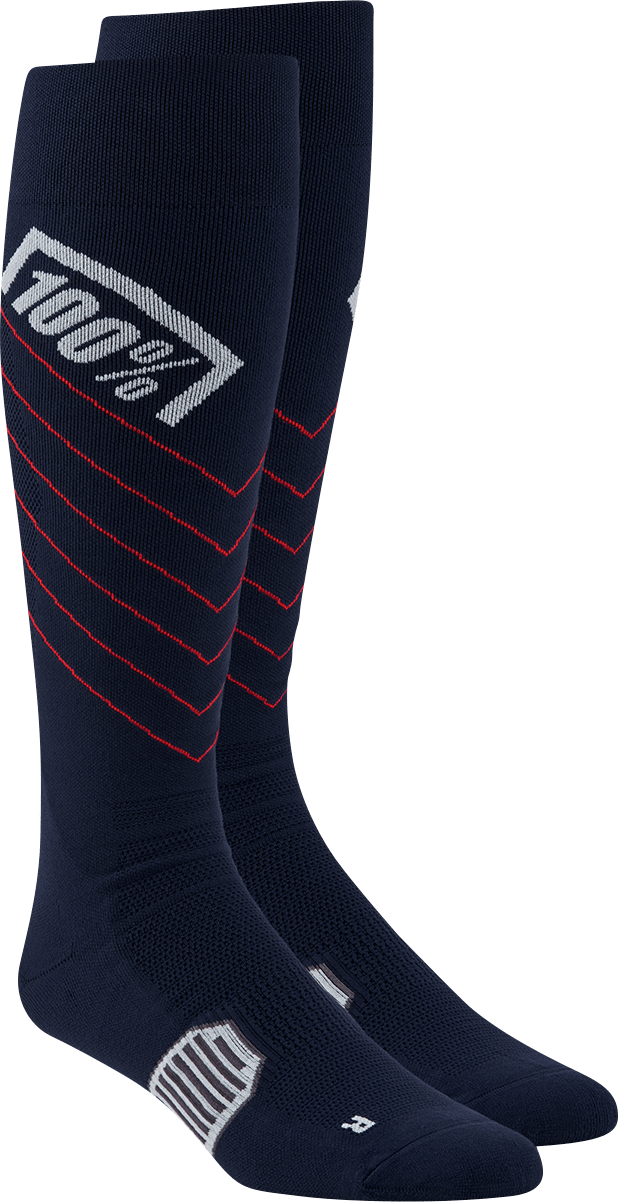 100% Hi-Side Performance Socks - Navy - Large/XL 20054-00004 - Electrek Moto