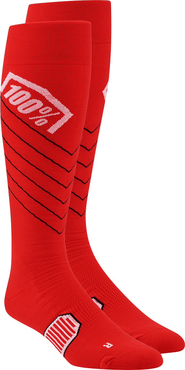 100% Hi-Side Performance Socks - Red - Large/XL 20054-00008 - Electrek Moto