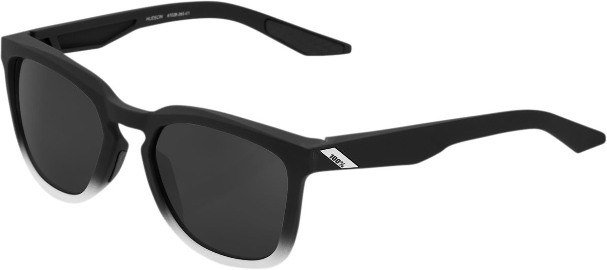 100% Hudson Sunglasses - Black - Black Mirror 61028-265-01 - Electrek Moto