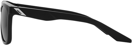 100% Hudson Sunglasses - Black - Smoke 61028-100-57 - Electrek Moto
