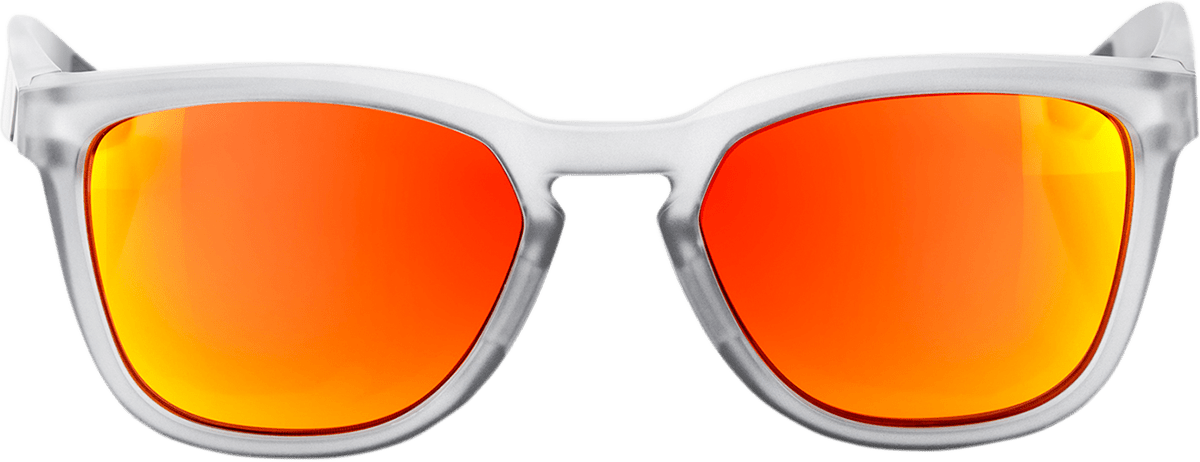 100% Hudson Sunglasses - Crystal Gray - Red Mirror 61028-255-43 - Electrek Moto