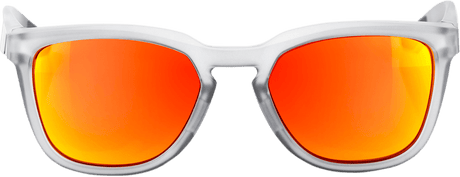 100% Hudson Sunglasses - Crystal Gray - Red Mirror 61028-255-43 - Electrek Moto