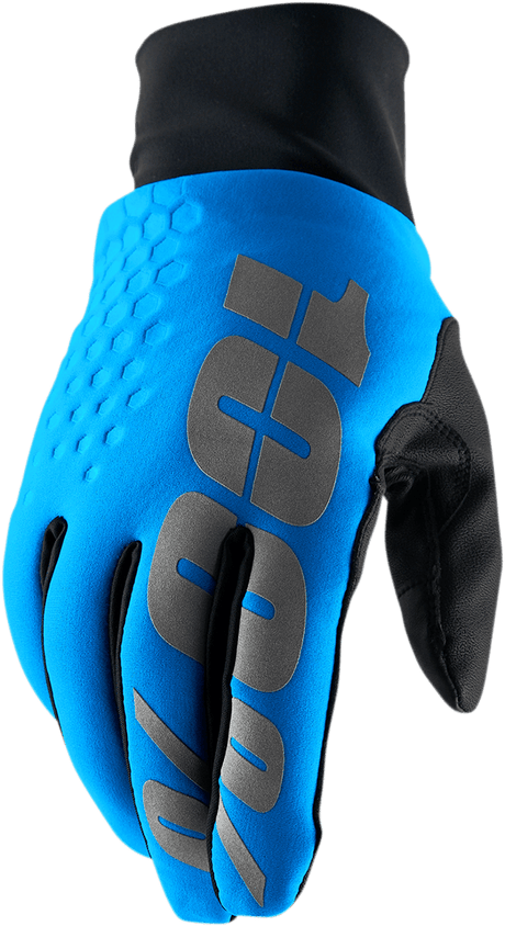 100% Hydromatic Brisker Gloves - Cyan Blue - 2XL 10018-00009 - Electrek Moto