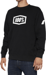 100% Icon Long-Sleeve Fleece Sweatshirt - Black - Medium 20026-00001 - Electrek Moto