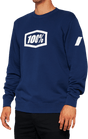 100% Icon Long-Sleeve Fleece Sweatshirt - Navy - Medium 20026-00016 - Electrek Moto