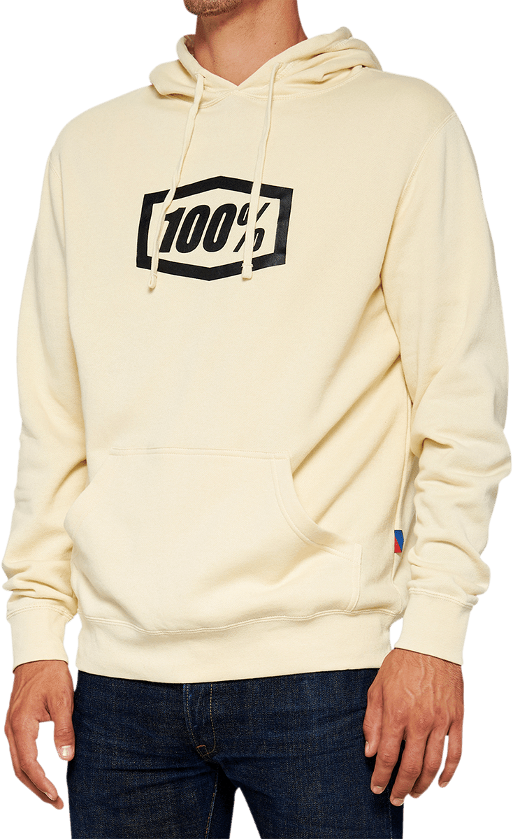 100% Icon Pullover Hoodie - Chalk - XL 20029-00008 - Electrek Moto