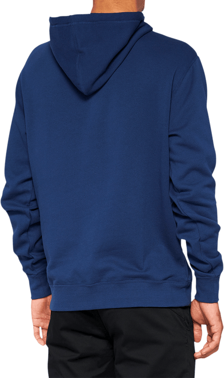 100% Icon Pullover Hoodie - Navy - Small 20029-00025 - Electrek Moto