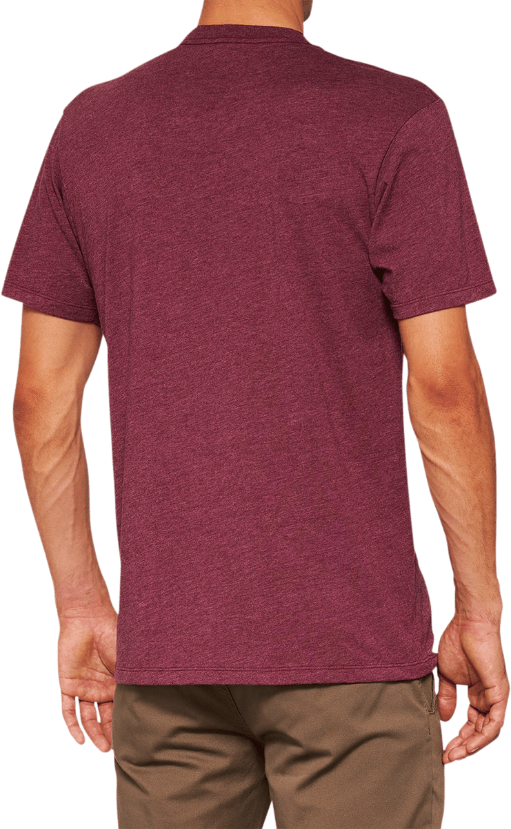 100% Icon T-Shirt - Maroon - 2XL 20000-00034 - Electrek Moto