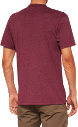 100% Icon T-Shirt - Maroon - Small 20000-00030 - Electrek Moto