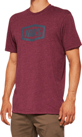 100% Icon T-Shirt - Maroon - Small 20000-00030 - Electrek Moto