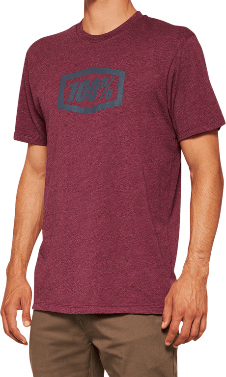 100% Icon T-Shirt - Maroon - XL 20000-00033 - Electrek Moto