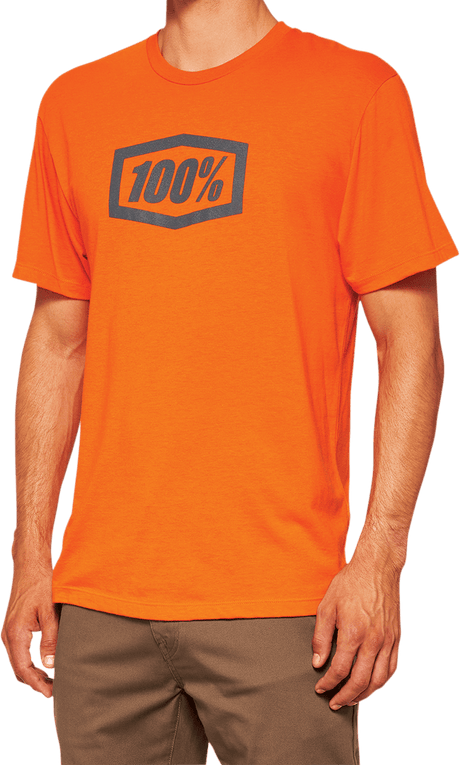 100% Icon T-Shirt - Orange - Large 20000-00042 - Electrek Moto