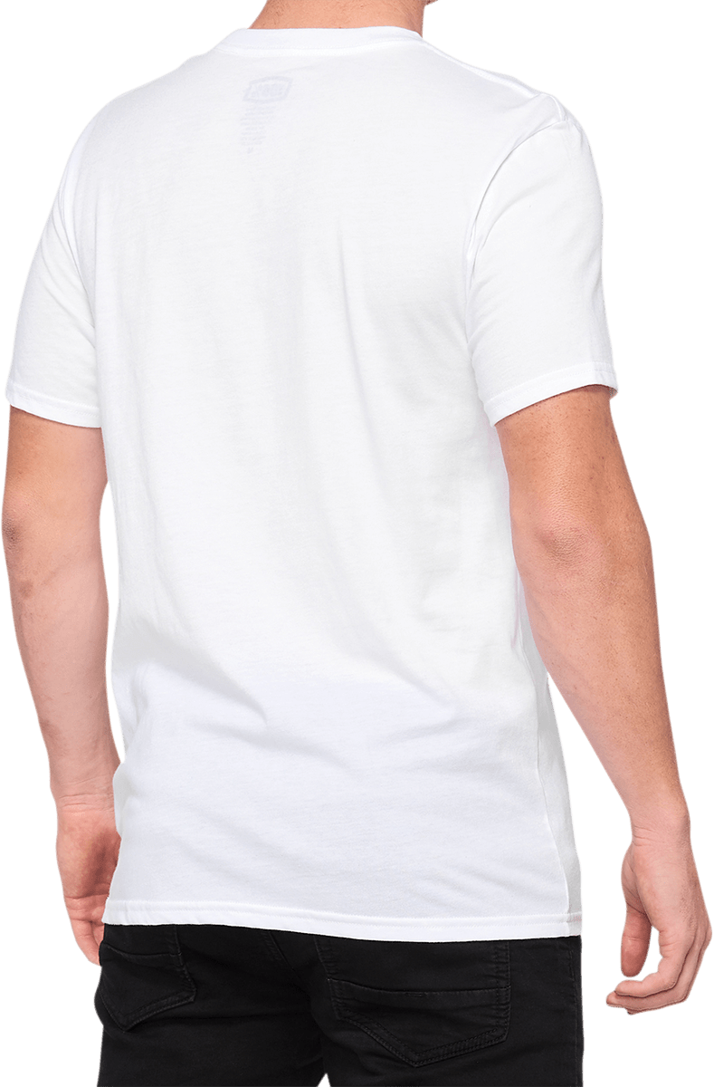 100% Icon T-Shirt - White - Large 20000-00052 - Electrek Moto