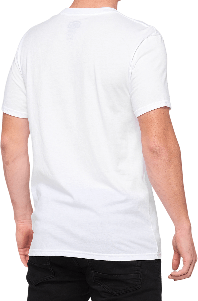 100% Icon T-Shirt - White - Small 20000-00050 - Electrek Moto