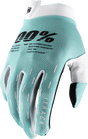 100% iTrack Gloves - Aqua - Small 10008-00000 - Electrek Moto