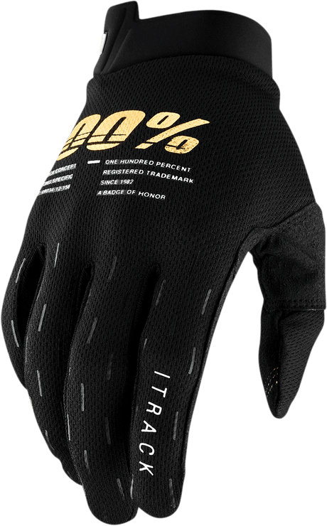 100% iTrack Gloves - Black - 2XL 10008-00009 - Electrek Moto