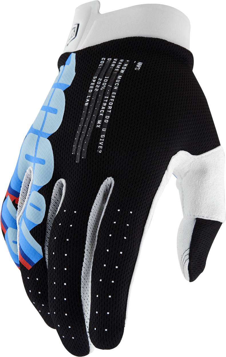 100% iTrack Gloves - System Black - XL 10008-00038 - Electrek Moto