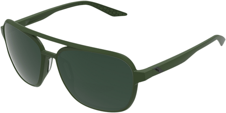 100% Kasia Aviator Sunglasses - Round - Green - Gray Green 61042-190-74 - Electrek Moto