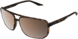 100% Konnor Aviator Sunglasses - Square - Havana - Bronze Polarized 61043-089-49 - Electrek Moto