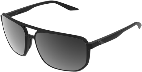100% Konnor Aviator Sunglasses - Square - Matte Black - Black Mirror 61043-019-61 - Electrek Moto