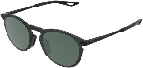 100% Legere Sunglasses - Round - Matte Black - Gray Green 61040-019-74 - Electrek Moto