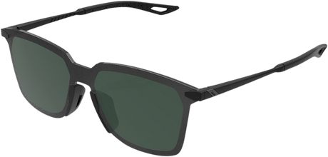 100% Legere Sunglasses - Square - Matte Black - Gray Green 61041-019-74 - Electrek Moto