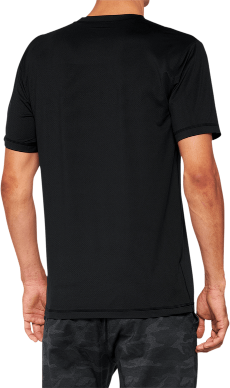 100% Mission Athletic T-Shirt - Black - XL 20014-00003 - Electrek Moto