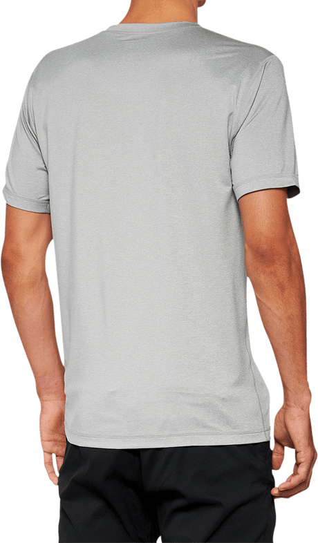 100% Mission Athletic T-Shirt - Gray - Large 20014-00007 - Electrek Moto
