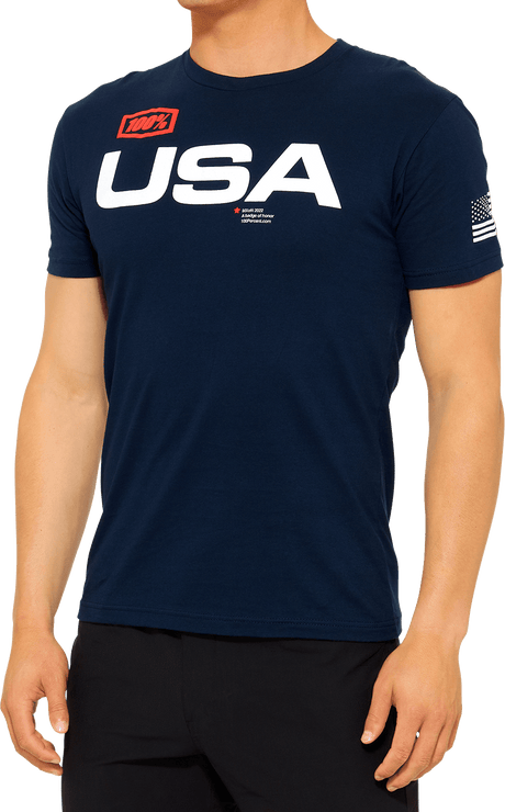 100% MX of Nations T-Shirt - Navy - Small 20000-00164 - Electrek Moto
