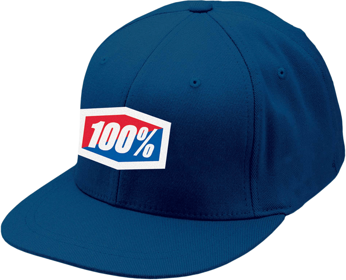 100% Official Hat - Flexfit - Blue - Large/XL 20043-00007 - Electrek Moto