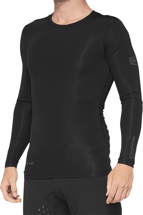 100% R-Core Concept Long-Sleeve Jersey - Black - Small 40004-00000 - Electrek Moto