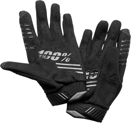 100% R-Core Gloves - Black - Large 10027-00002 - Electrek Moto