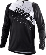 100% R-Core Long-Sleeve Jersey - Black/White - XL 40005-00013 - Electrek Moto